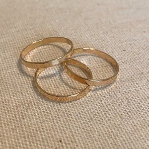 Set of 3 gold-filled rings✨